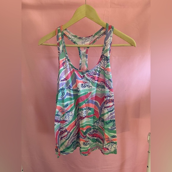 Lilly Pulitzer Tops - Lilly Pulitzer Multicolor Tropical Tank Top